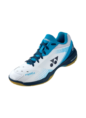 2023 Yonex Power Cushion 65Z3 Men's Badminton Shoes (White/Ocean Blue)