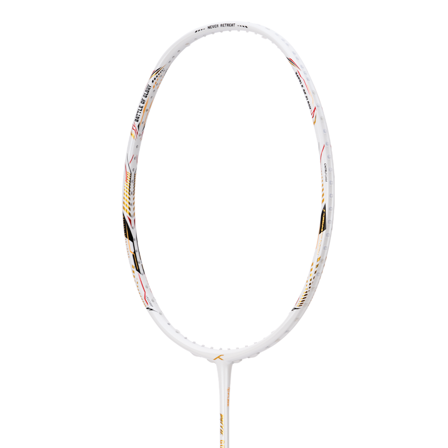 Hundred Battle 600 Badminton Racket (White/Verdigris/Gold)
