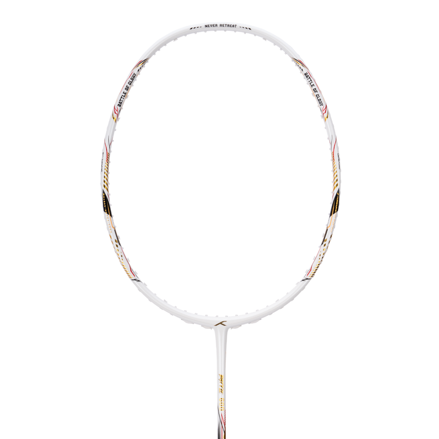 Hundred Battle 600 Badminton Racket (White/Verdigris/Gold)