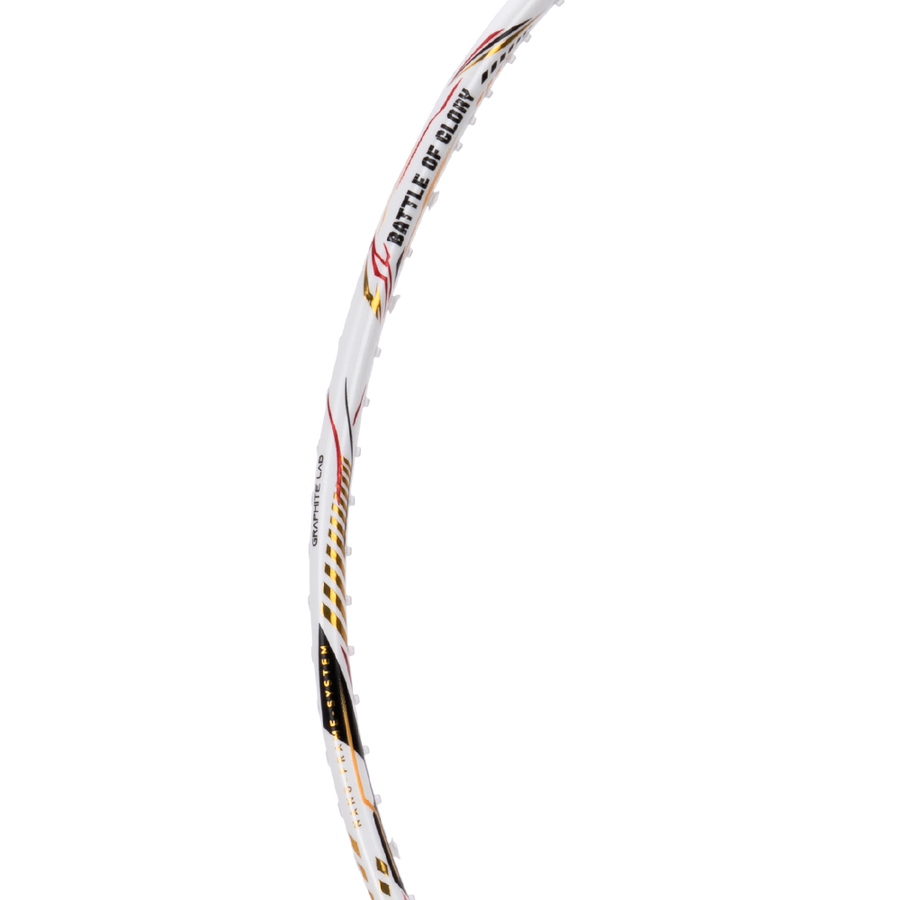 Hundred Battle 600 Badminton Racket (White/Verdigris/Gold)