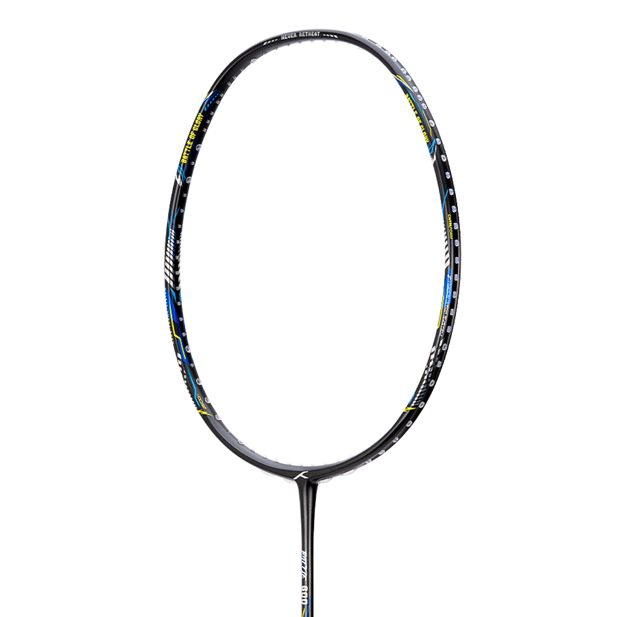 Hundred Battle 600 Badminton Racket (Dark Grey/Orange/Silver)