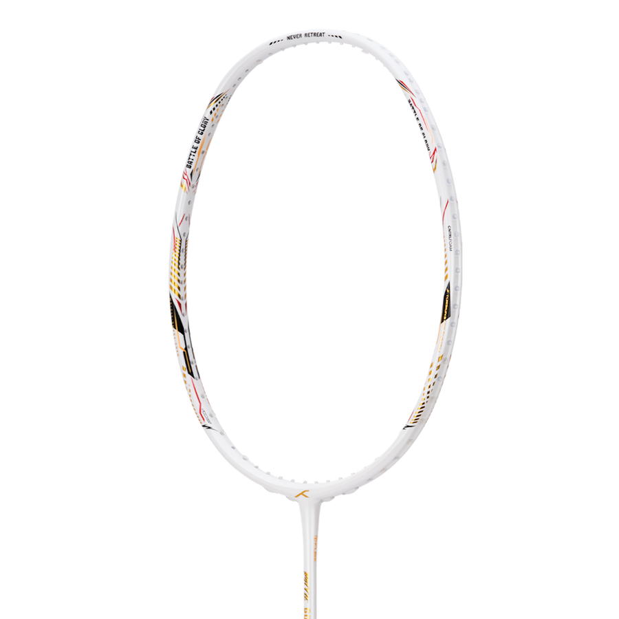 Hundred Battle 600 Badminton Racket (White/Verdigris/Gold)