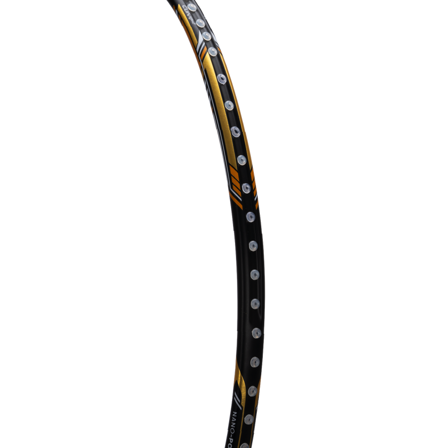 Hundred Nuclear 72 Badminton Racket (Black/White/Gold)