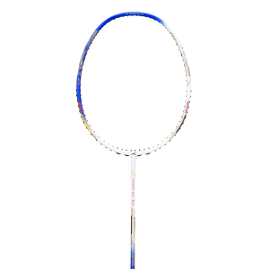 Hundred Power Ray 900 Badminton Racket Prestrung (White/Royal Blue)