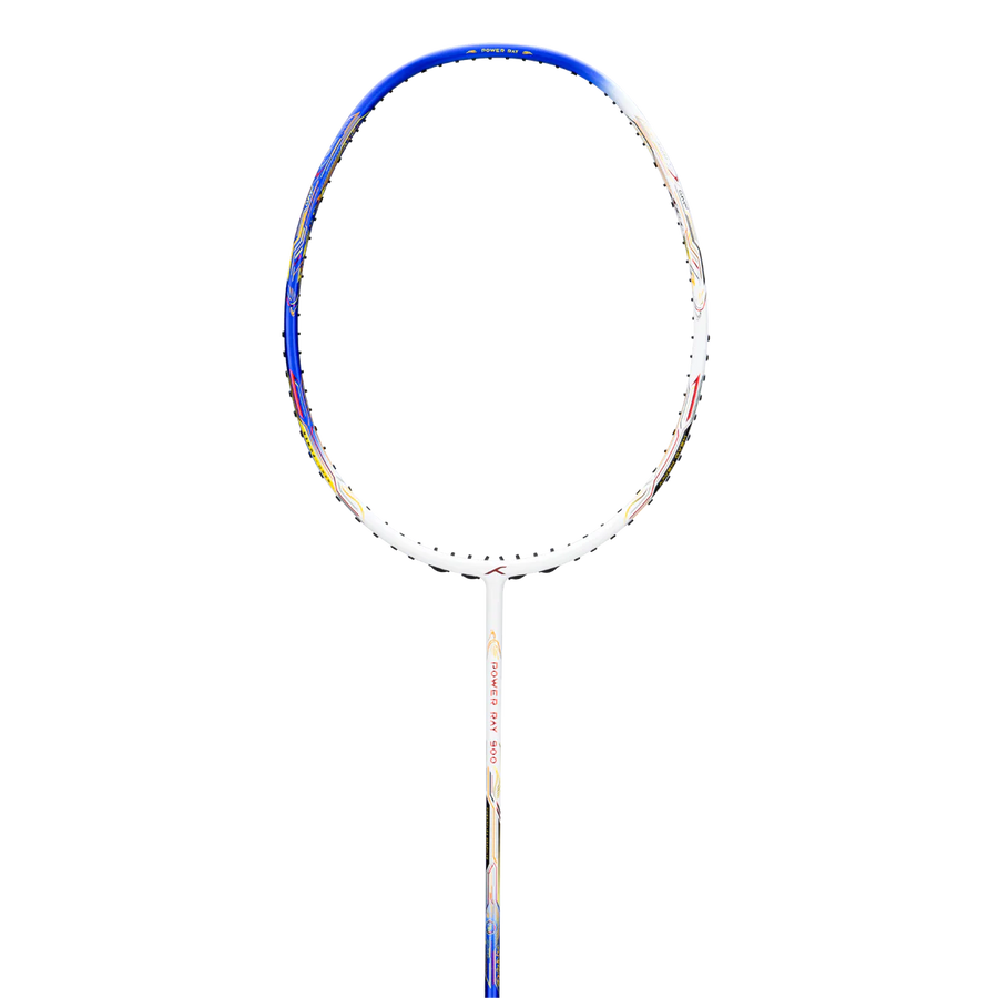 Hundred Power Ray 900 Badminton Racket Prestrung (White/Royal Blue)