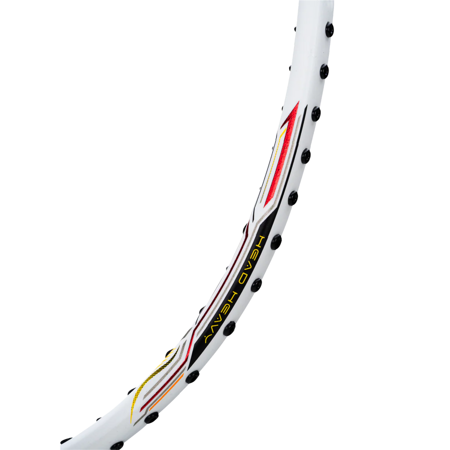 Hundred Power Ray 900 Badminton Racket Prestrung (White/Royal Blue)