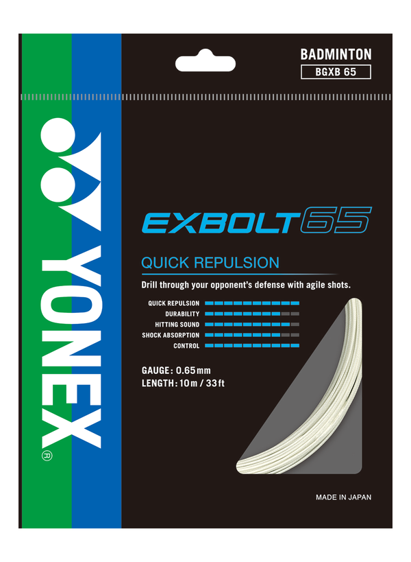 Yonex Exbolt 65 Badminton String Set – BadmintonDirect.com