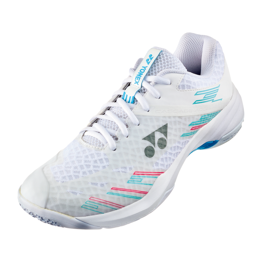 Yonex Power Cushion Cascade Accel Wide Shoes (White/Skyblue) 2024