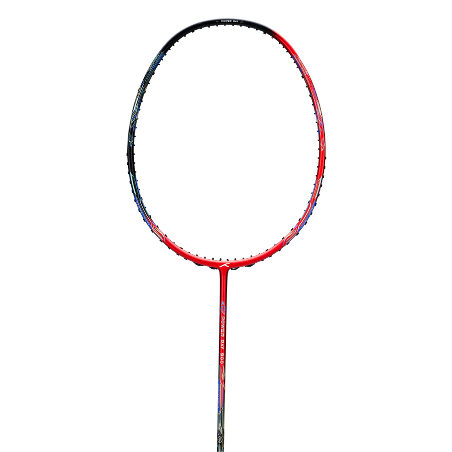 Hundred Power Ray 900 Badminton Racket Prestrung (Orange Red/Black)