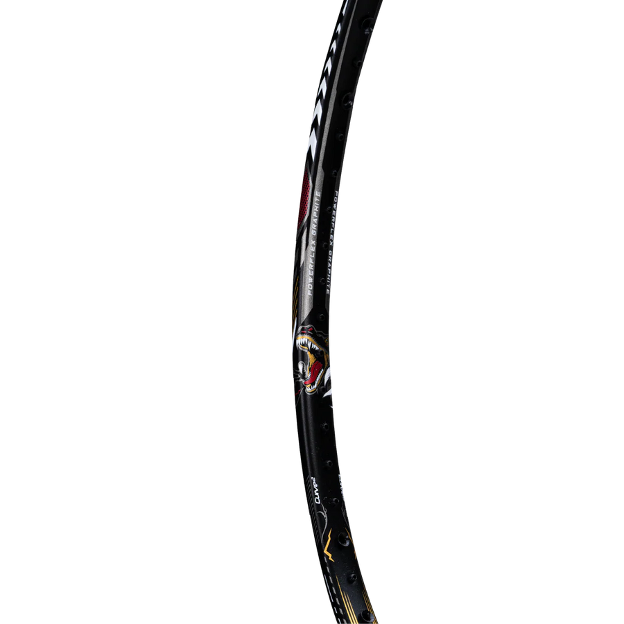 Hundred T-Rex 800 Badminton Racket Prestrung (Black)