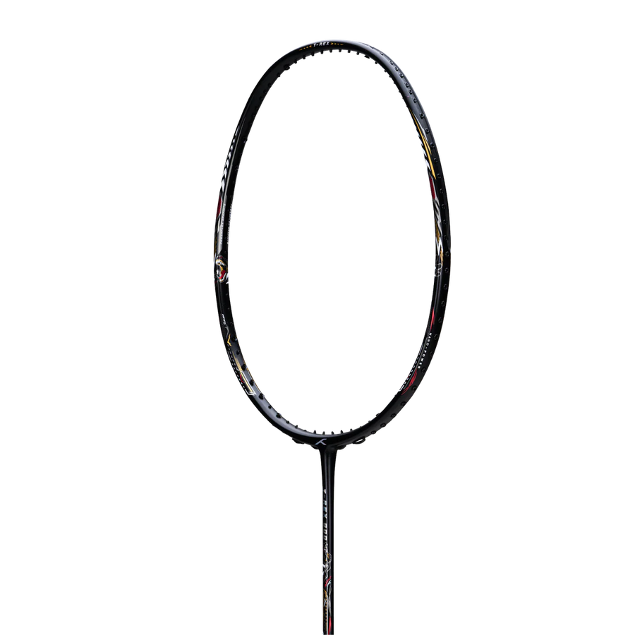 Hundred T-Rex 800 Badminton Racket Prestrung (Black)