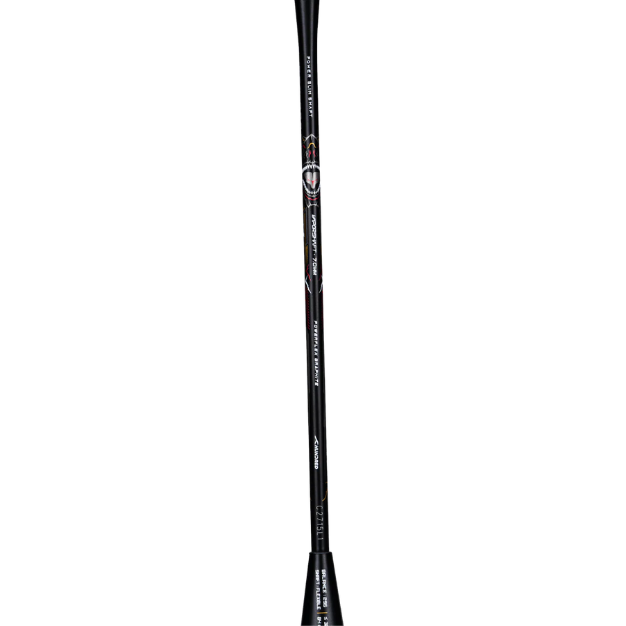 Hundred T-Rex 800 Badminton Racket Prestrung (Black)