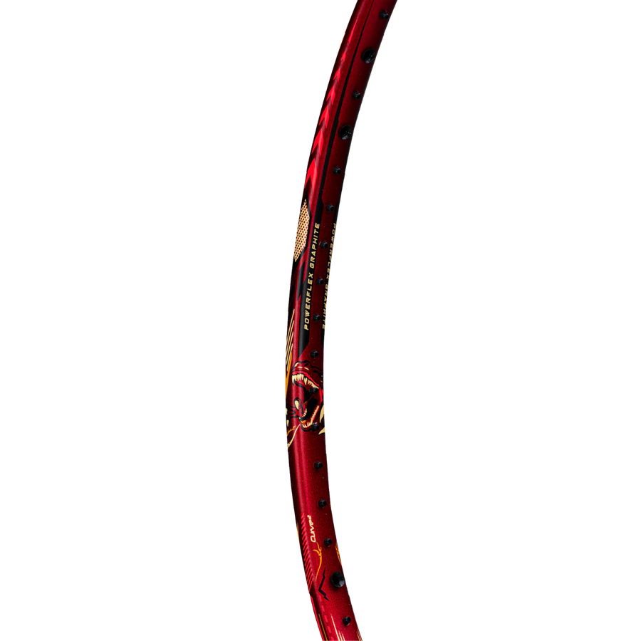 Hundred T-Rex 800 Badminton Racket Prestrung (Dark Red)
