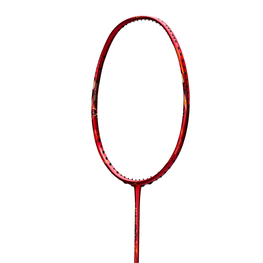 Hundred T-Rex 800 Badminton Racket Prestrung (Dark Red)