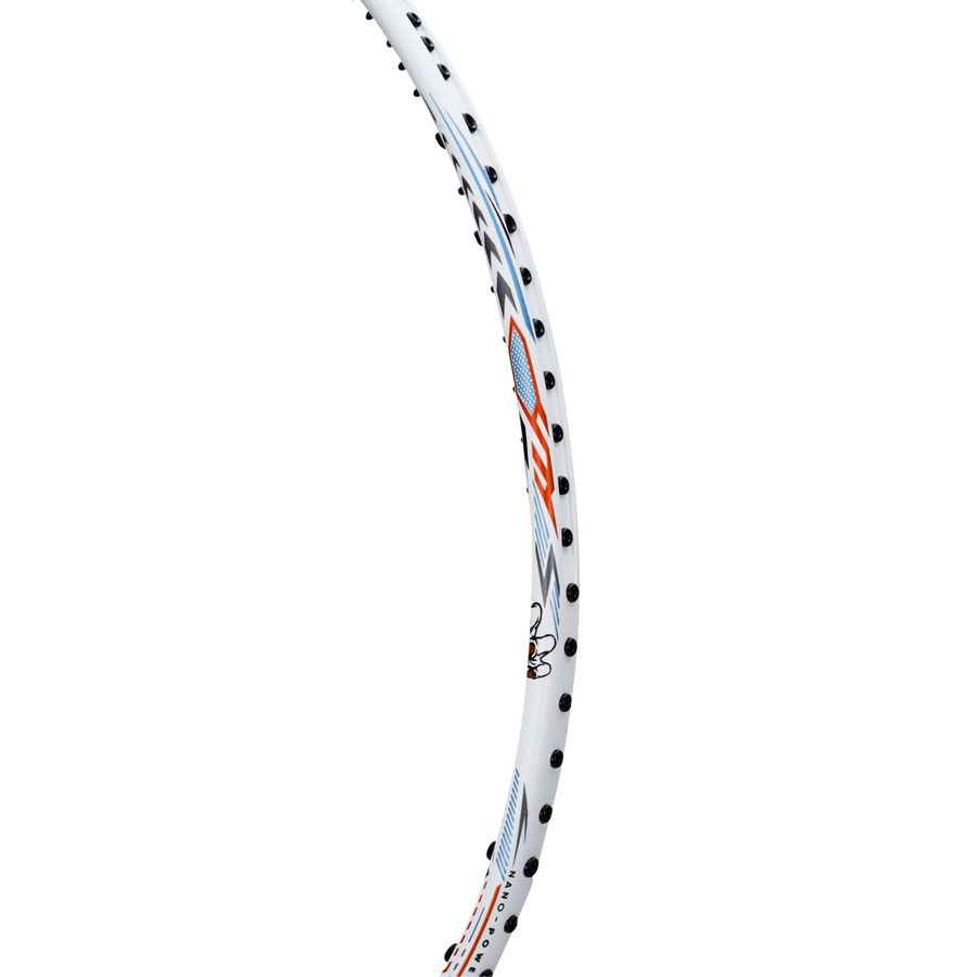Hundred T-Rex 800 Badminton Racket Prestrung (White)