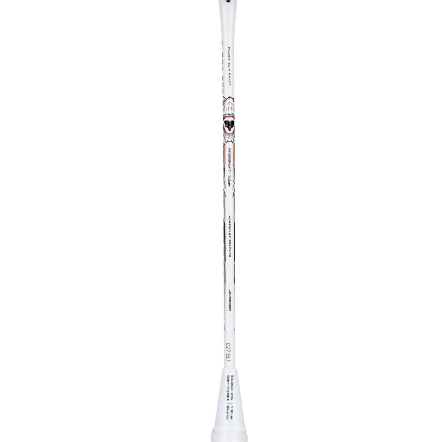 Hundred T-Rex 800 Badminton Racket Prestrung (White)