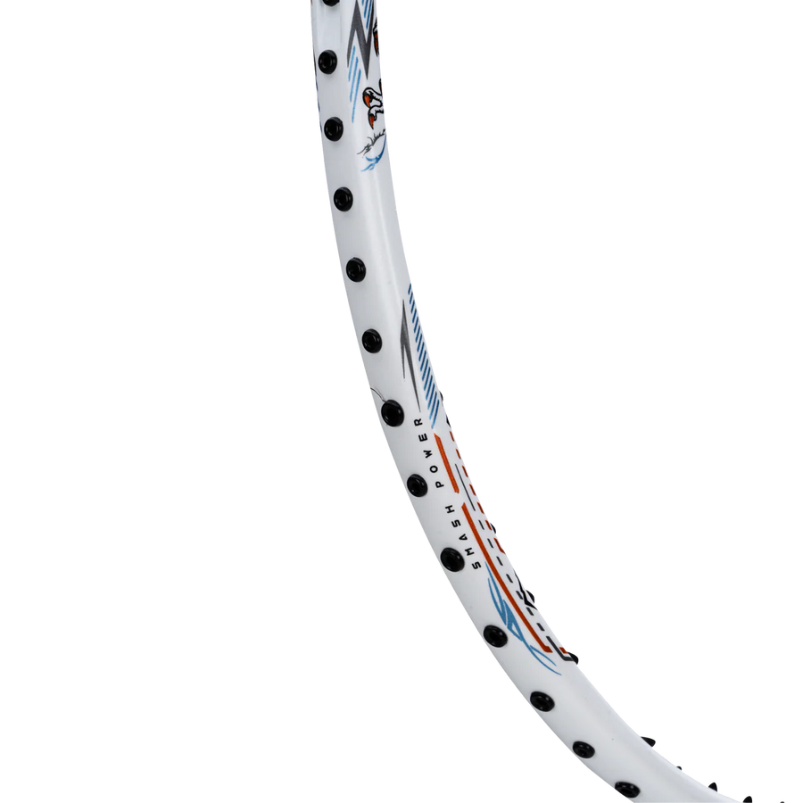 Hundred T-Rex 800 Badminton Racket Prestrung (White)