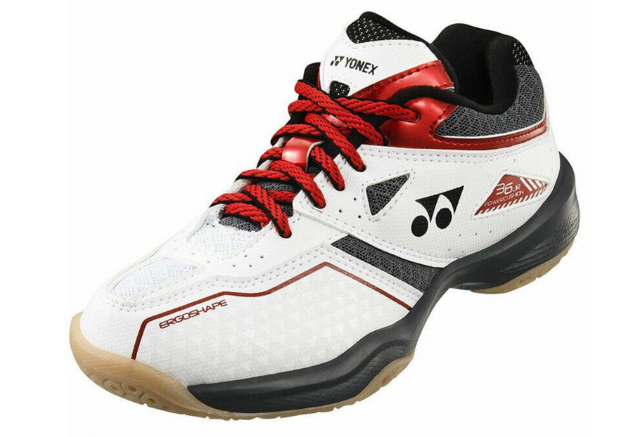 Yonex Power Cushion 36 Junior Badminton Shoes (White/Red)